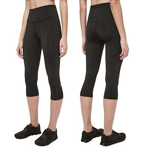 Lululemon Fast & Free Crop II Nulux 19" Black 6
